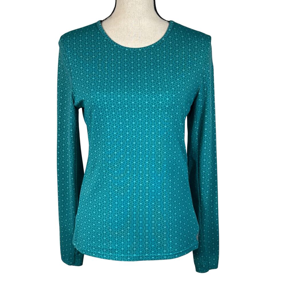 Hang Ten Small Rashguard Swim Top UPF 50+ Quick-Dry Long Sleeve Floral Crew Neck